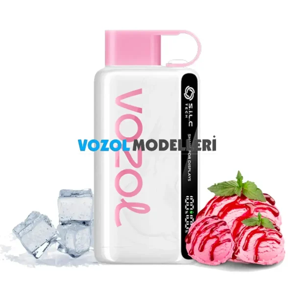 Vozol 12000 Puff Strawberry ice Cream Ekranlı