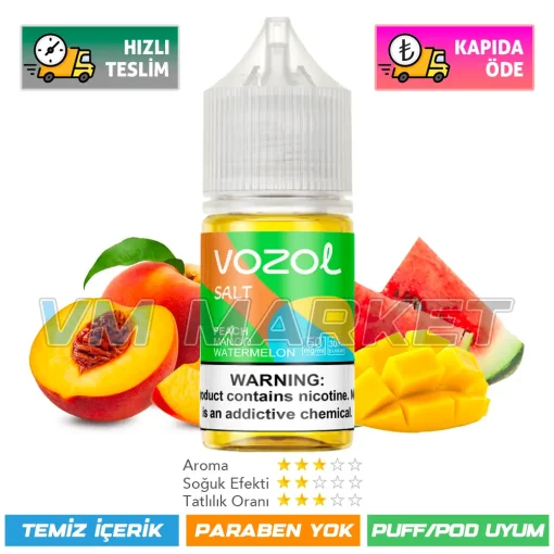 Vozol Likit Peach Mango Watermelon 30ml