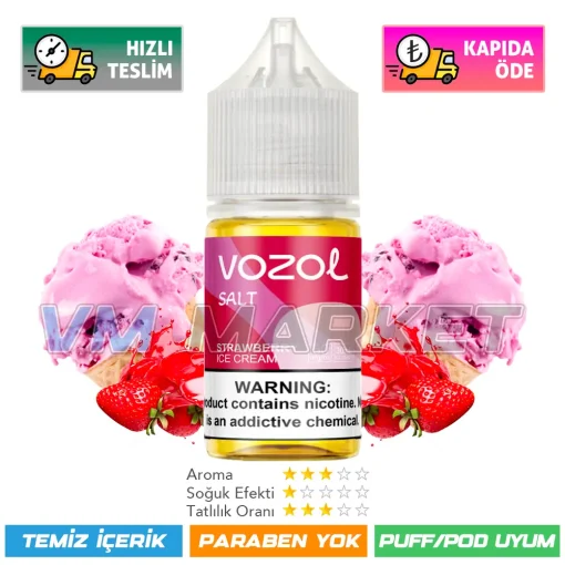 Vozol Likit Strawberry ice Cream 30ml