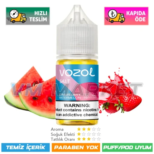 Vozol Likit Strawberry Watermelon Salt 30ml